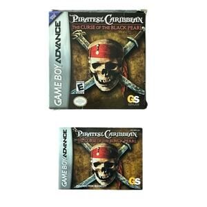 Nintendo Game Boy Advance Pirates Caribbean Curse Black Pearl Box & Manual ONLY